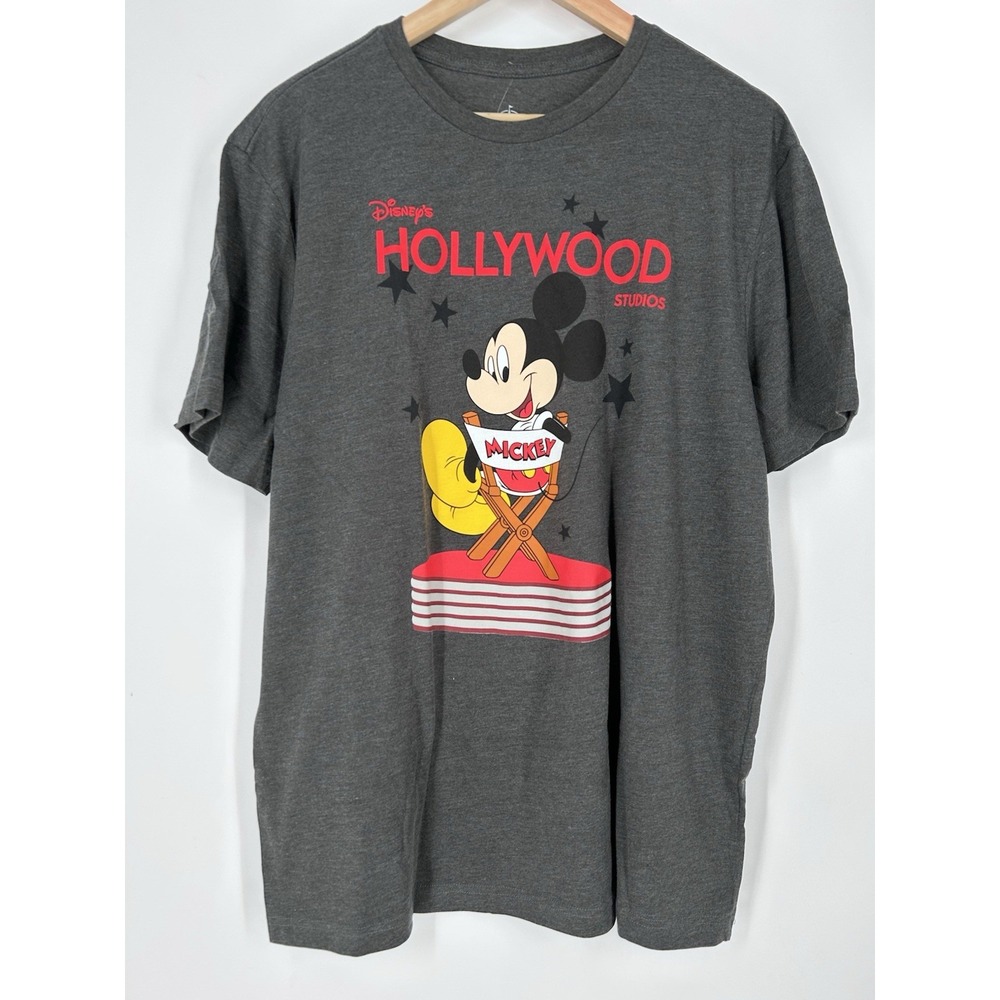 Disney Parks Shirt 2025 WDW Hollywood Studios Director Mickey Gray Adult L NWT